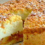 Tarta de manzana y crema: deliciosa y aromática