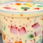 Delicia tropical: bebida de gelatina de tapioca afrutada