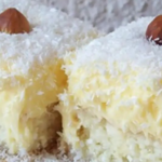 Receta de pastel de coco con pudín de vainilla