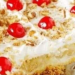 pastel de banana split sin hornear